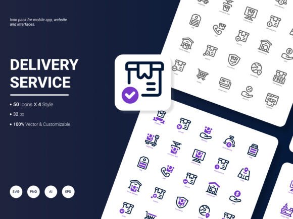 Delivery Service Icon Pack for Graphics and Icons