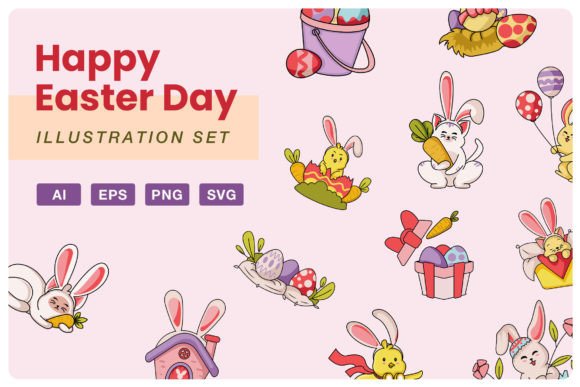 Easter Day Illustration Set for Creative Design Projects