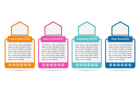 Flat Color Infographic Frame Photo for Modern Graphics