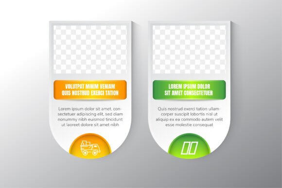 Four Photo Frame Infographic with Icon Review