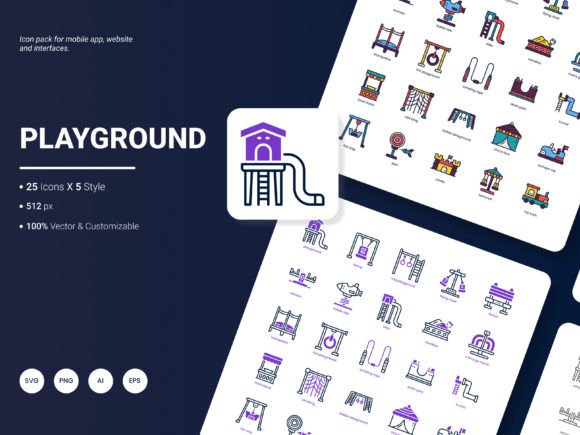 Playground Icon Pack: A Versatile Graphics Bundle for Creative Projects