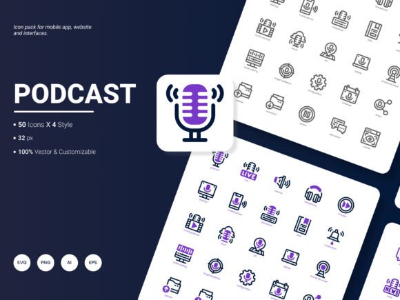 Podcast Icon Pack Review for Embroidery Projects