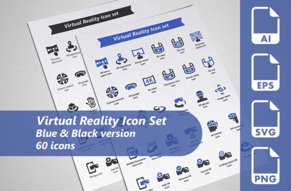 Virtual Reality Icon Set for Modern Graphics