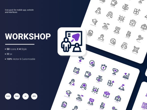 Workshop Icon Pack: A Versatile Graphics Collection for Digital Sellers