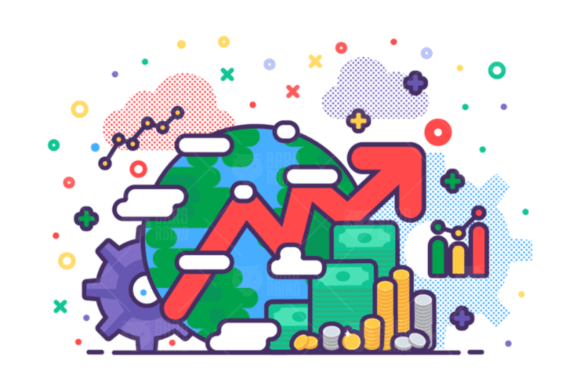 World Economic Expansion Graphics for Digital Selling